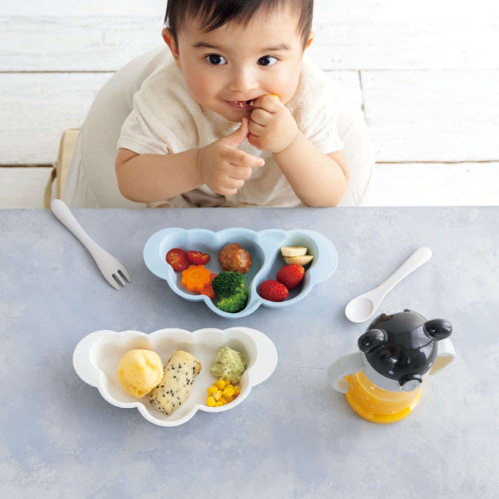 10 mois(ディモワ)マママンマ プレートセット&マグ ピンク