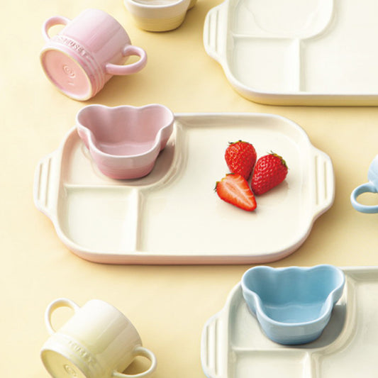 ル・クルーゼ プレート&ラムカン&マグ ミルキーピンク