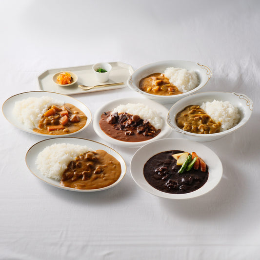 明治36年創業 「日比谷松本楼」 ハイカラカレー&ビーフシチュー6種食べ比べ