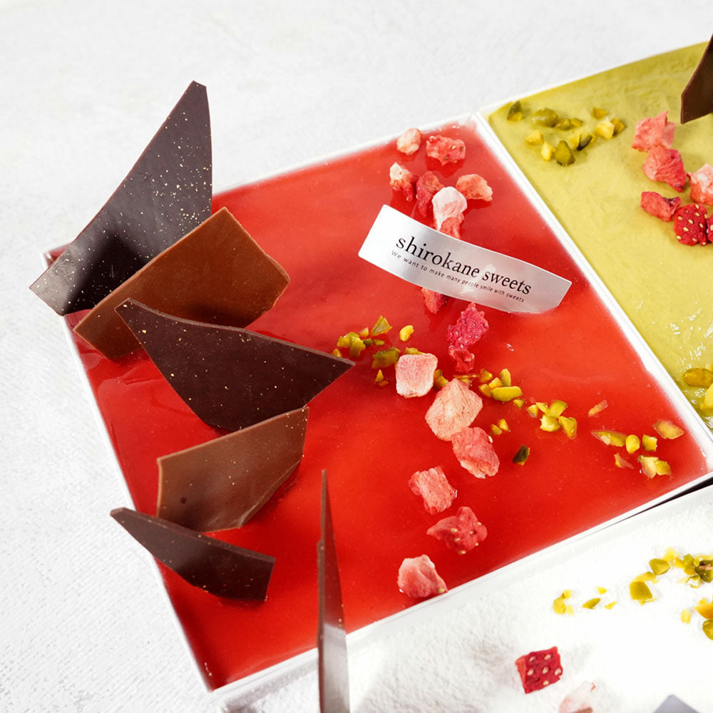 白金スイーツ スクエアスイーツボックス 白金ミロワール フランボワーズ(ギフトBOX)