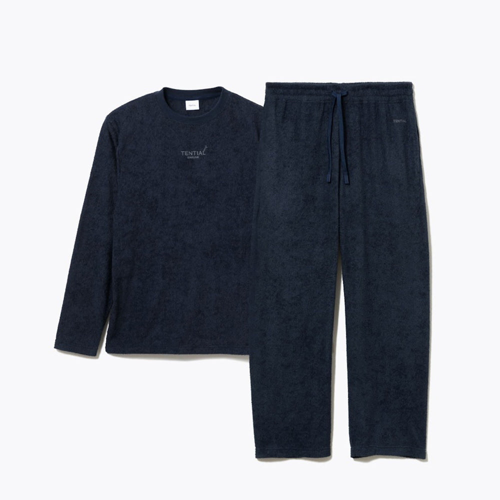 【一般医療機器】リカバリーウェアBAKUNE パイル上下 ネイビー(Unisex M)