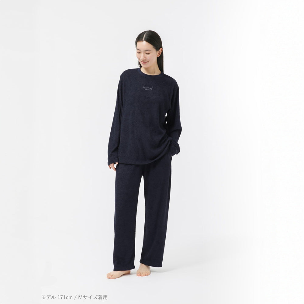【一般医療機器】リカバリーウェアBAKUNE パイル上下 ネイビー(Unisex L)