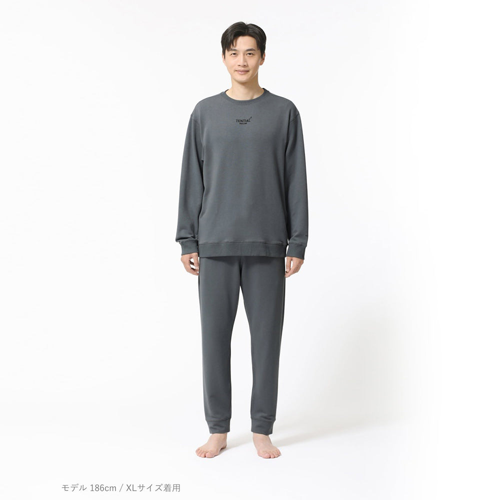 TENTIAL BAKUNE リカバリーウェア スエット上下 グレー リカバリーウェア BAKUNE スウェット 上下 ダークグレー (Men'S_M