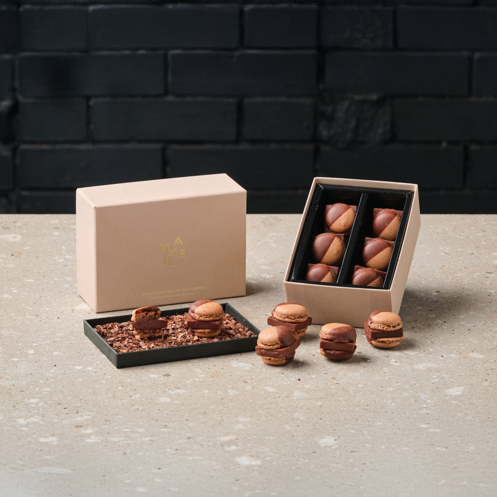 MAMEIL NAMA CHOCOLATE MACARON(生チョコレートマカロン)‑Chocolate‑6個