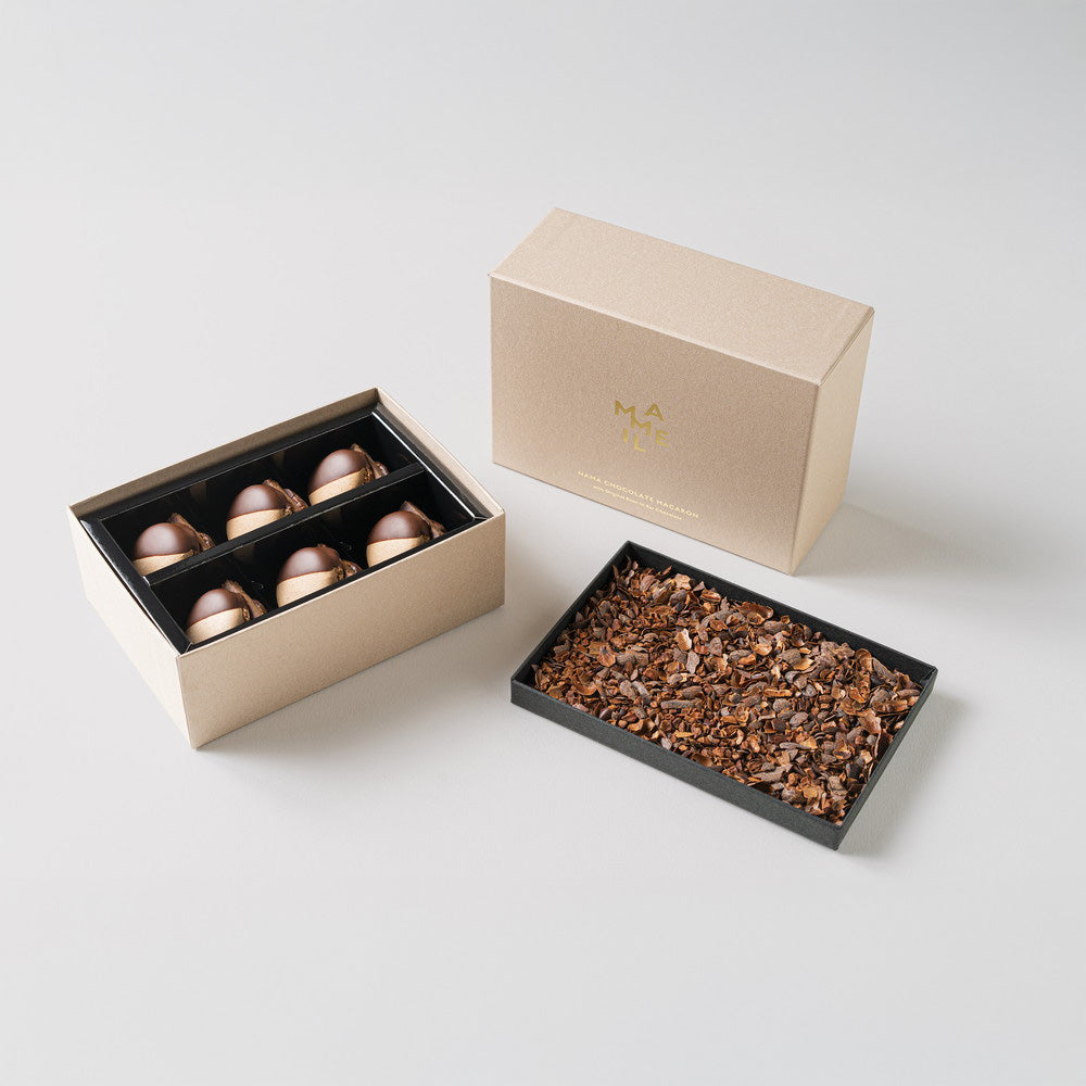 MAMEIL NAMA CHOCOLATE MACARON(生チョコレートマカロン)‑Chocolate‑6個