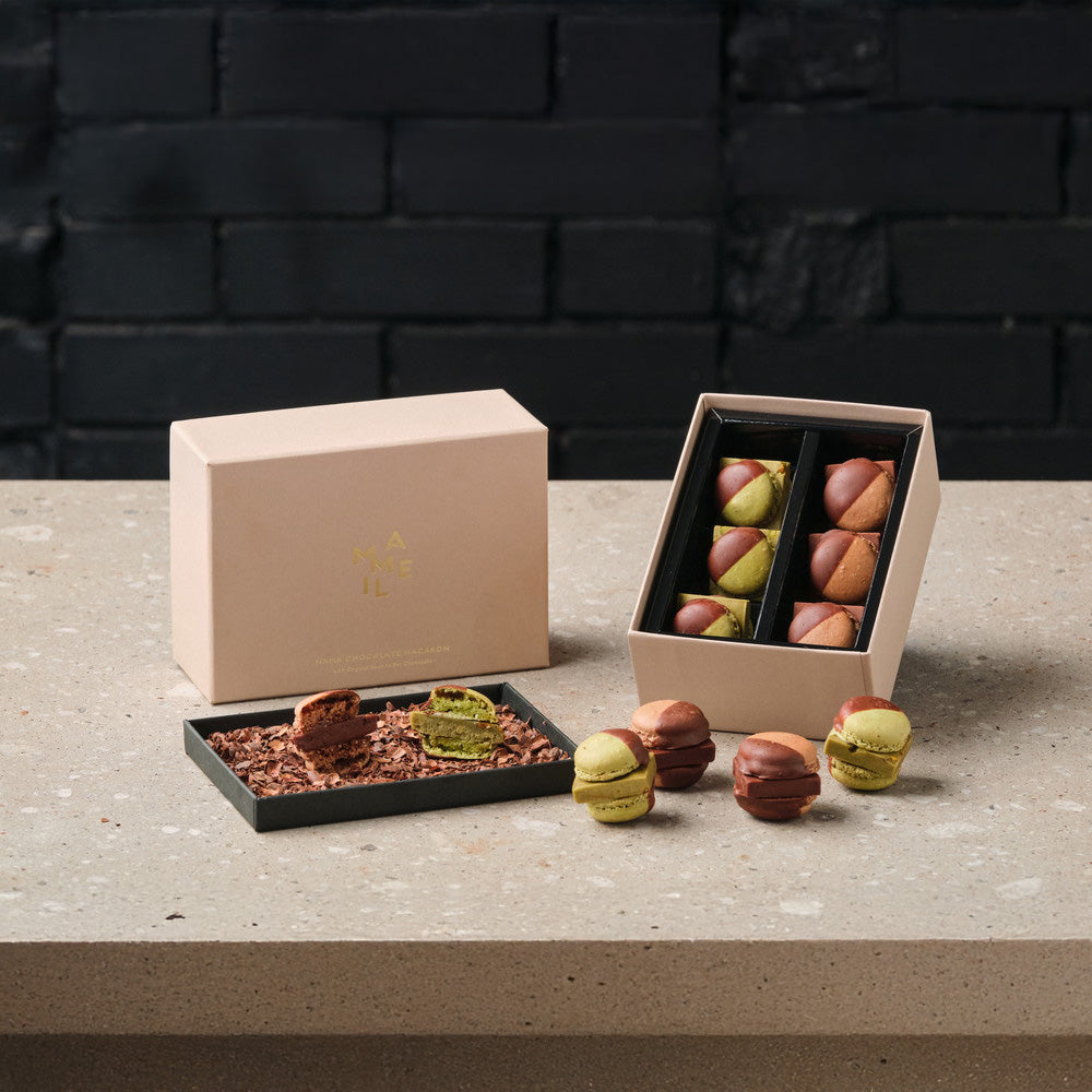 MAMEIL NAMA CHOCOLATE MACARON(生チョコレートマカロン)‑Choco&Pistachio‑計6個