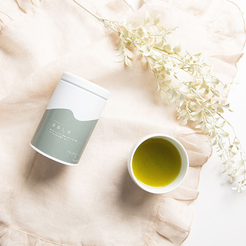 お茶と、暮らしと ティータイムセット 深蒸し茶ティーバッグ缶・Teaミルクジャム130g(抹茶+煎茶)