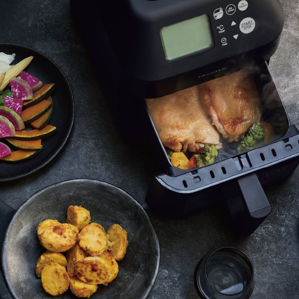 recolte(レコルト)ハイスチームエアーオーブン ナチュラルブラック