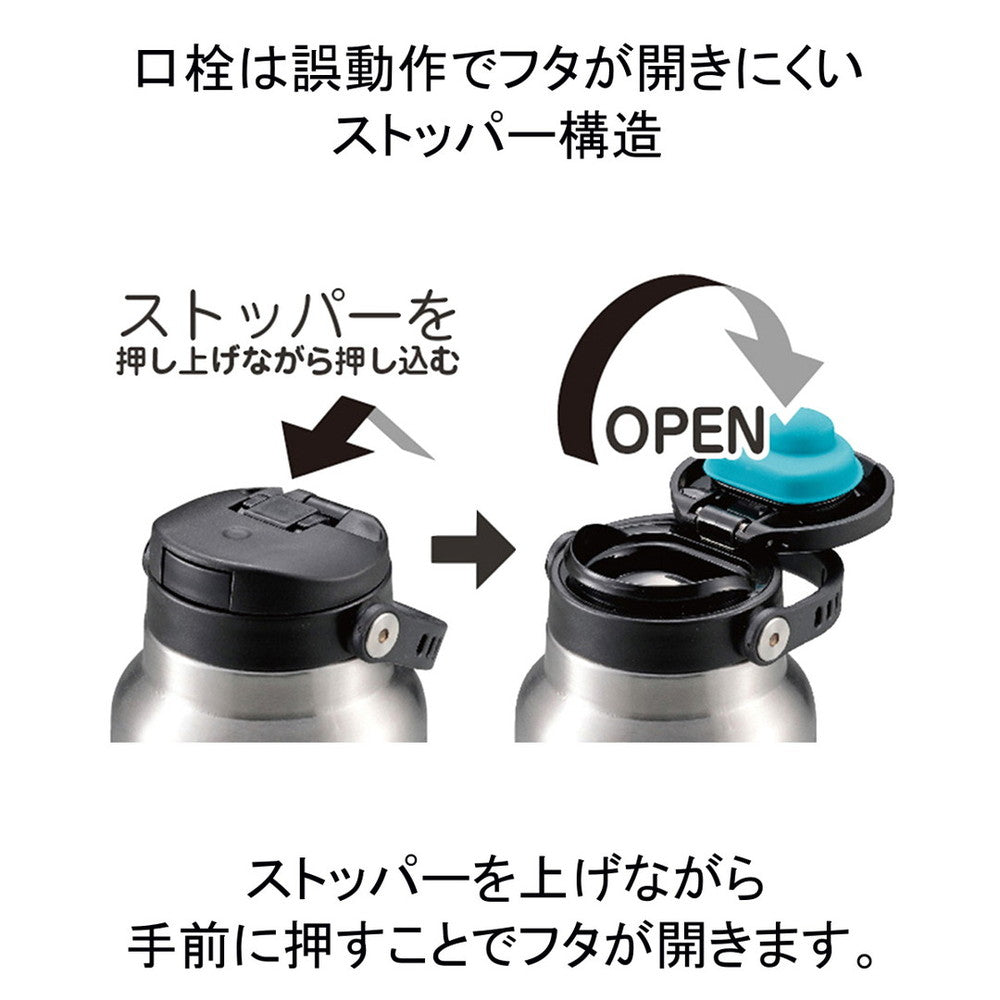 キャプテンスタッグ HDワンタッチボトル600(ブラック)