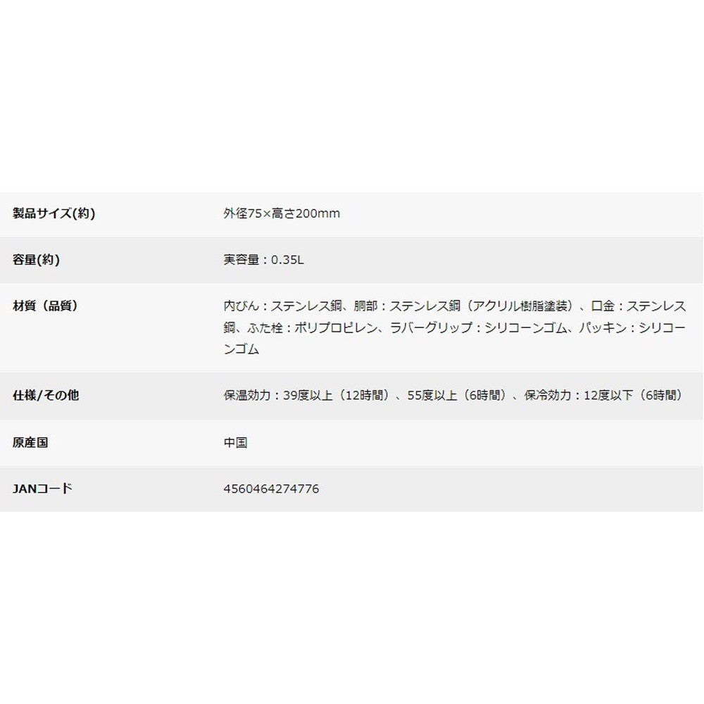 キャプテンスタッグ HDカラビナボトル350(ブラック)