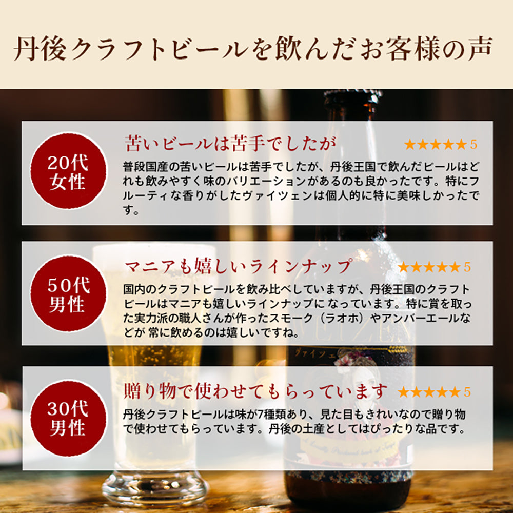 京都丹後クラフトビール7種セット(330ml×7本)