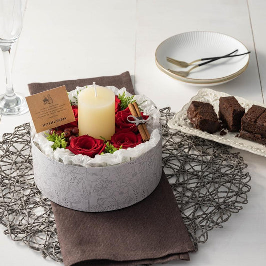 ホシファーム 『薔薇のケーキでお祝いギフト』ルージュ&オークラ ショコラケーキ