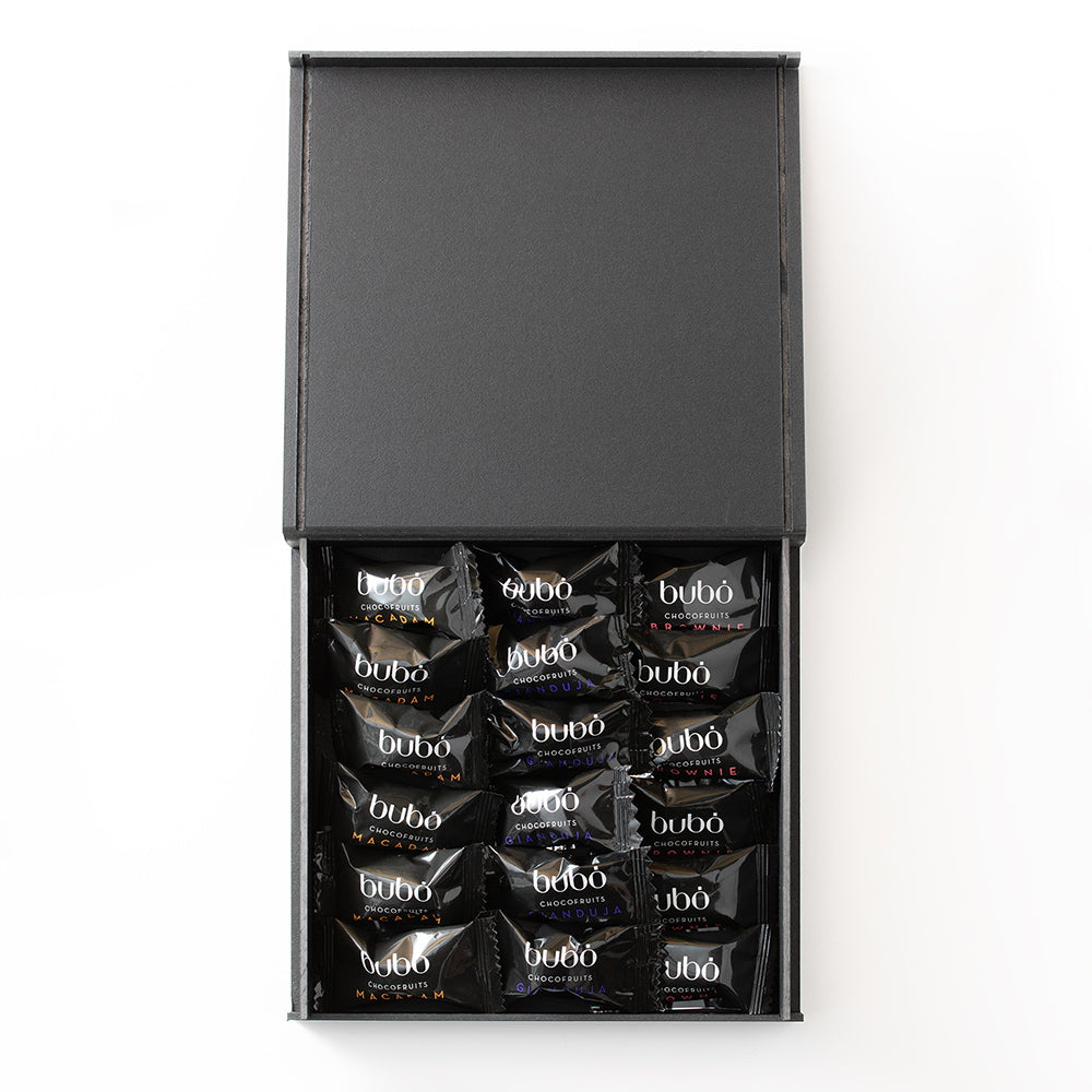 ブボ・バルセロナ　チョコフルーツ　アソートボックス（3種・18個入）