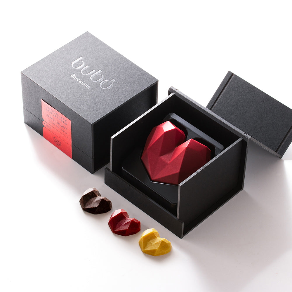 ブボ・バルセロナ　チョコスカルプチャー　ジュエル　ハート