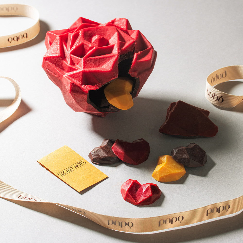 ブボ・バルセロナ　チョコスカルプチャー ジュエル　ローズ　グランデ