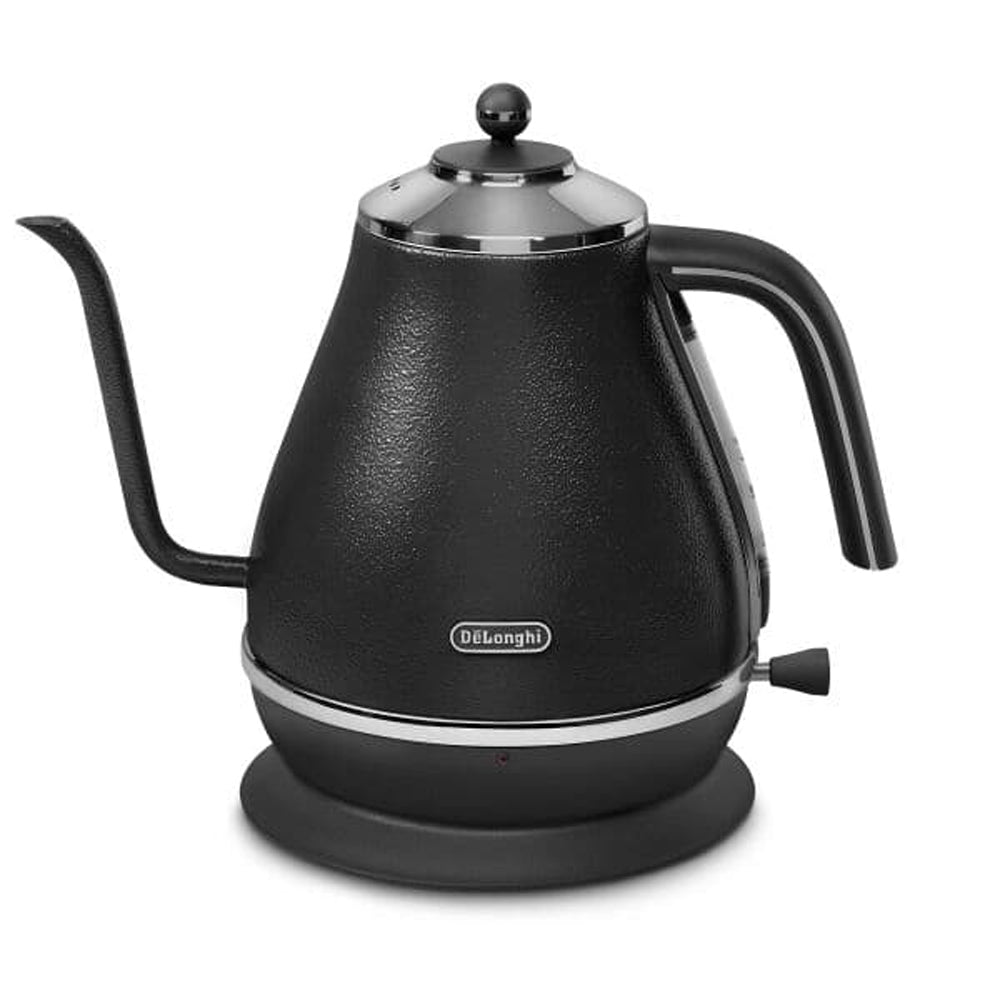 DeLonghi アイコナカフェケトル ブラック デロンギ アイコナ 電気カフェケトル プレステージグレー