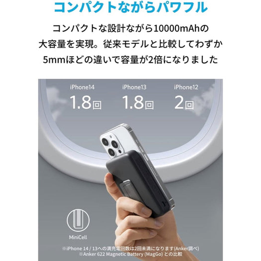 Anker(アンカー)マグネット式ワイヤレス充電対応モバイルバッテリー 633 Magnetic Battery (MagGo)