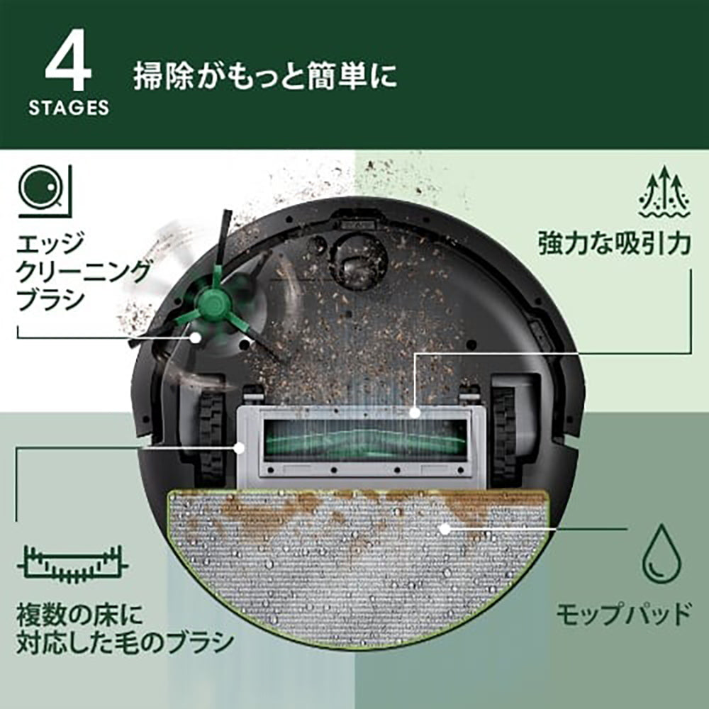 アイロボット ロボット掃除機 Roombaルンバ 105 Combo ロボットブラック