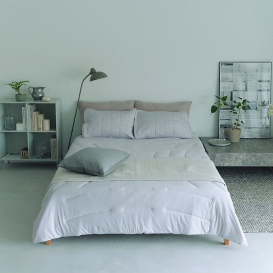 BAKUNE Comforter Cool　夏用肌掛け布団（シングル）Ice-gray