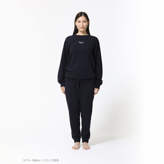 リカバリーウェア BAKUNE スウェット 上下 ネイビー (Women’s_M)