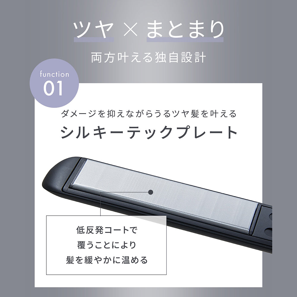 SALONIA ｽﾑｰｽｼｬｲﾝ　ｽﾄﾚｰﾄｱｲﾛﾝ24㎜SAL23105BK　ブラック