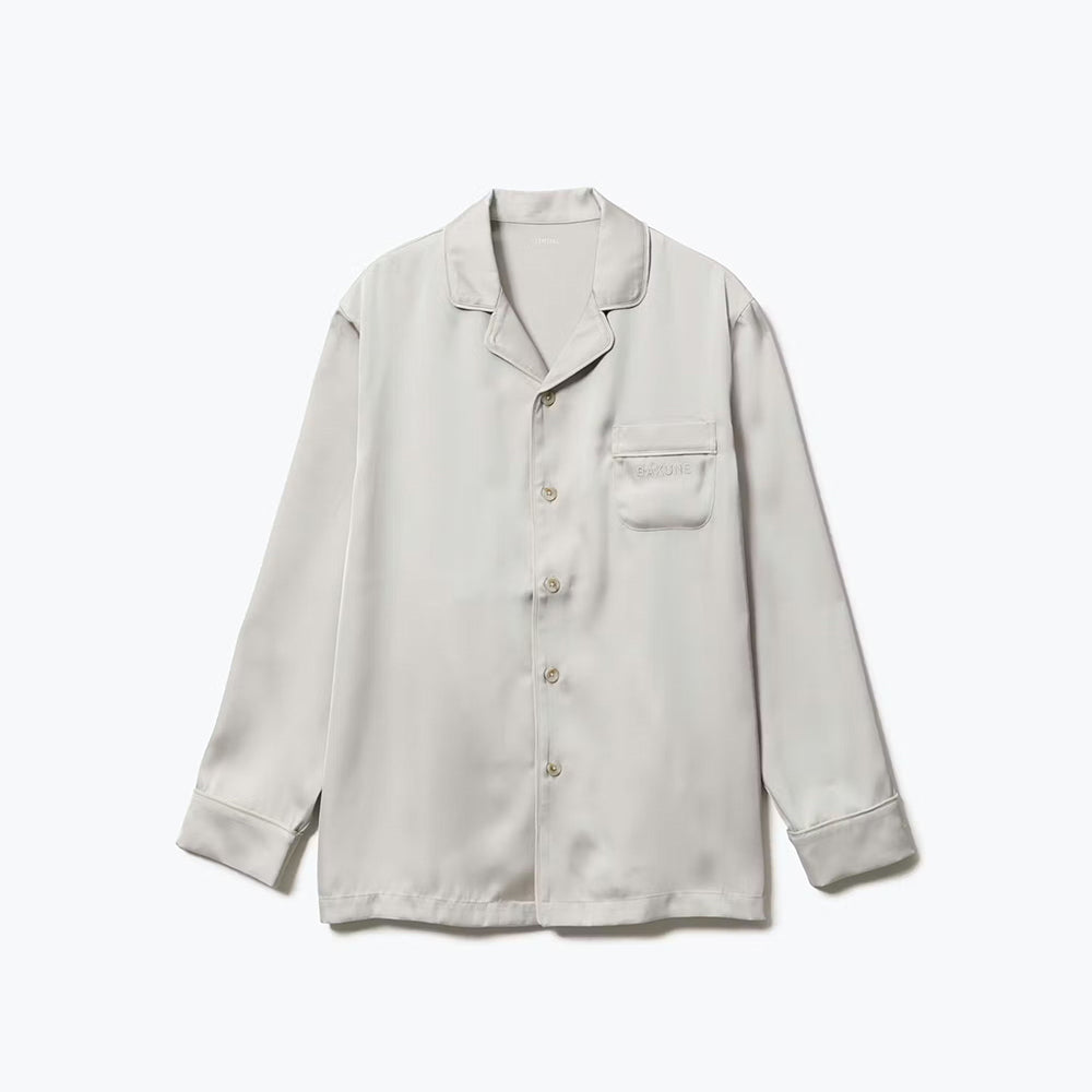 リカバリーウェア BAKUNE パジャマサテン上下(Unisex) グレージュM