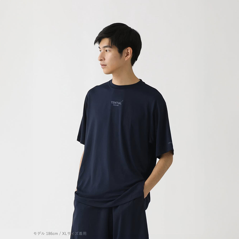 リカバリーウェア BAKUNE Dry Men's 半袖上下セット ネイビー M 【一般医療機器】