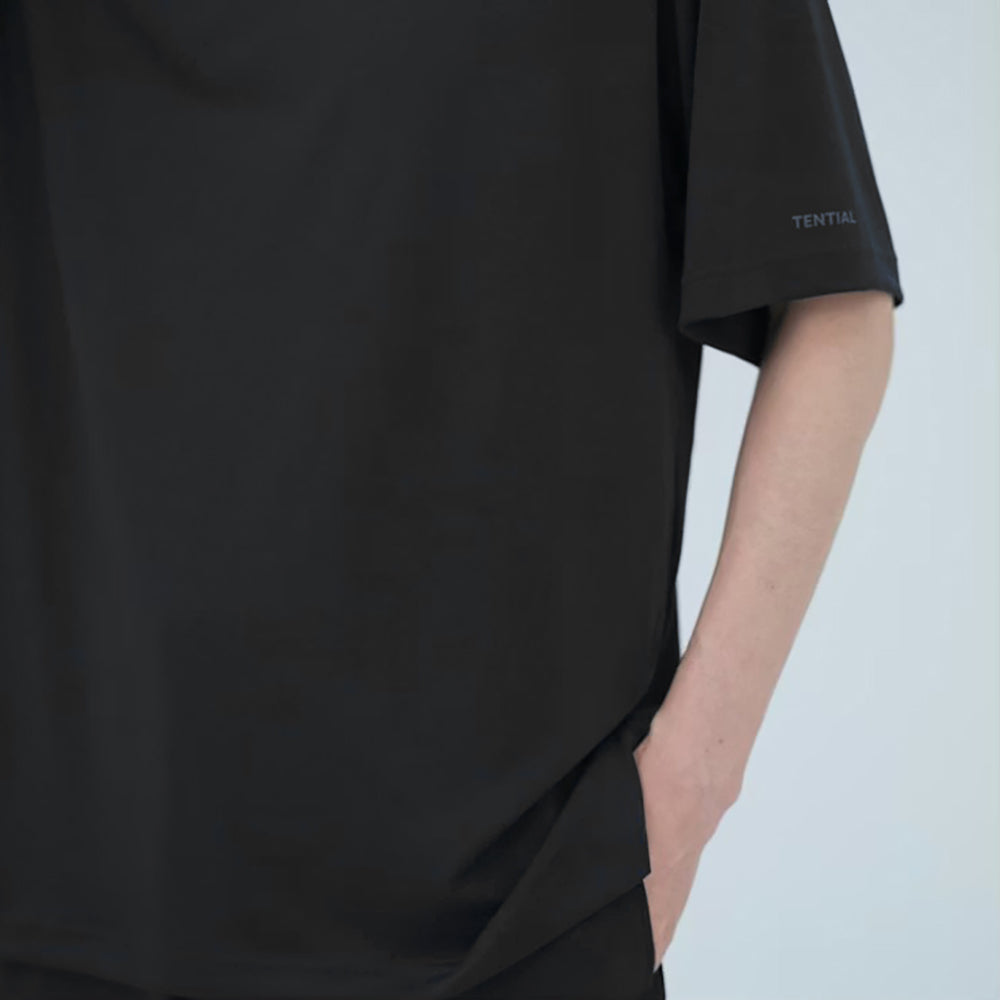 【父の日カード】 リカバリーウェア BAKUNE Dry Men's 半袖上下セット ブラック L 【一般医療機器】