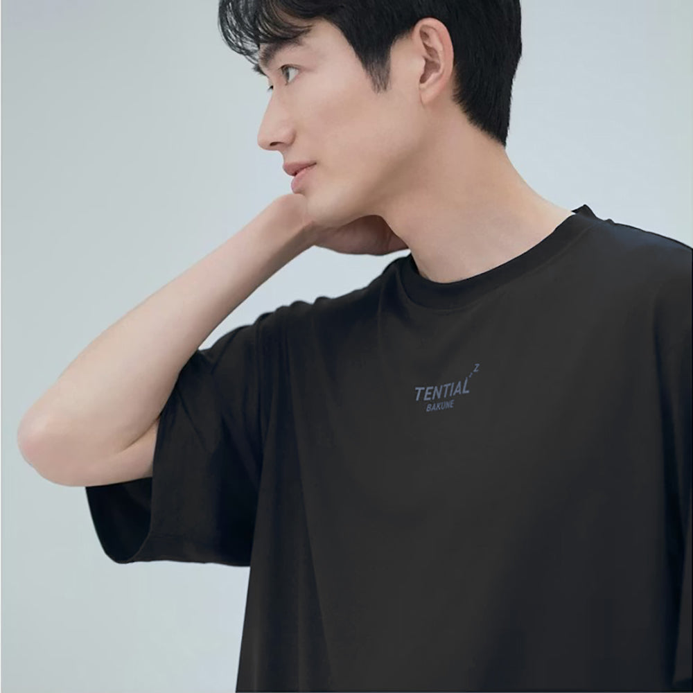 【父の日カード】 リカバリーウェア BAKUNE Dry Men's 半袖上下セット ブラック XL 【一般医療機器】