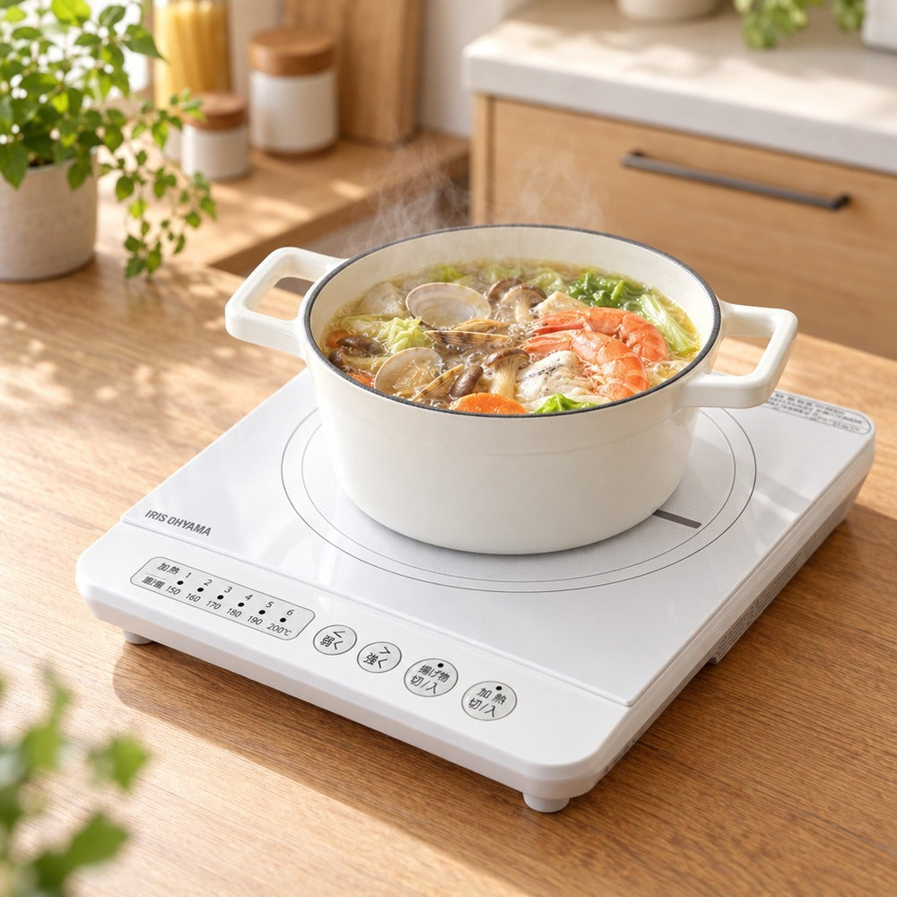 アイリスオーヤマ　IHコンロ 1400W（ホワイト）