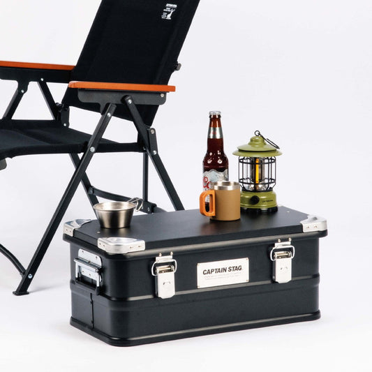 キャプテンスタッグ　ブラック アルミコンテナボックス 30L