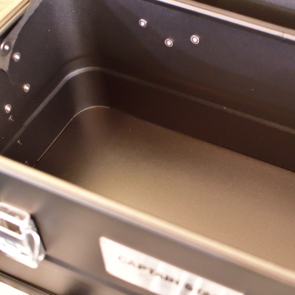 キャプテンスタッグ　ブラック アルミコンテナボックス 30L
