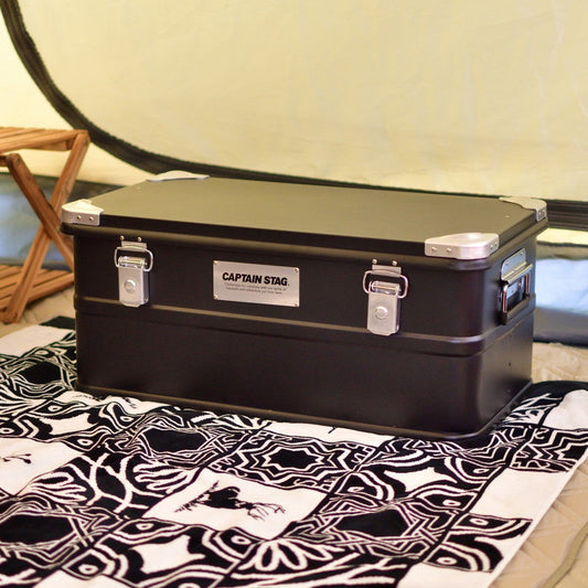 キャプテンスタッグ　ブラック アルミコンテナボックス 50L