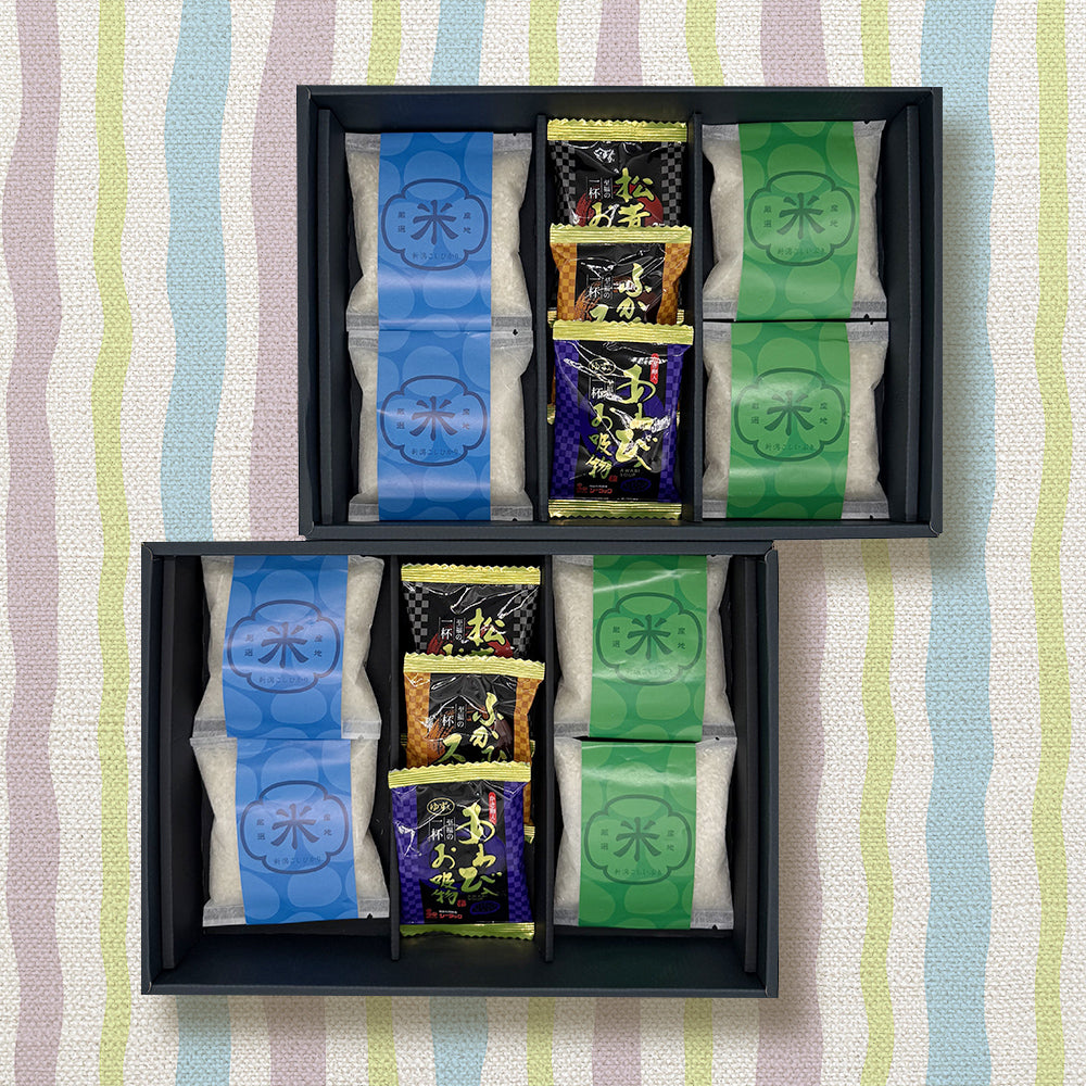 新潟米食べくらべ・お吸物ギフトセット（米8合・お吸い物）