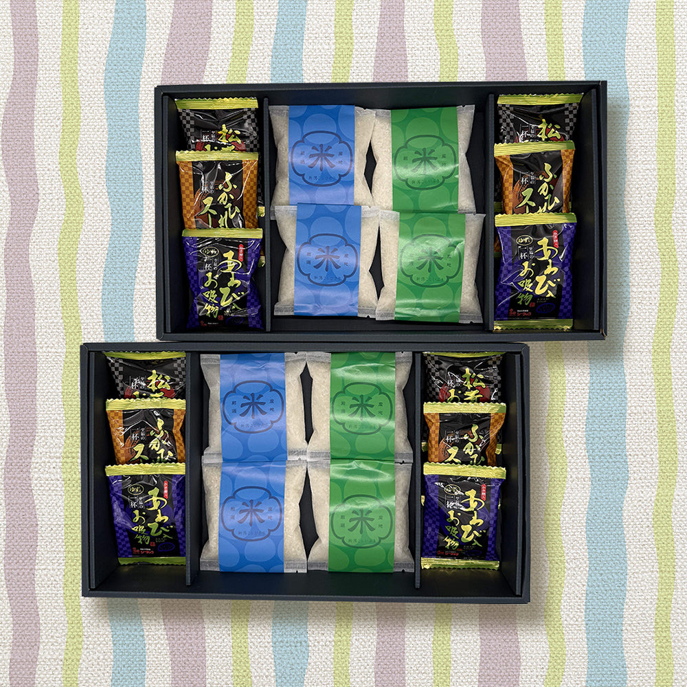 新潟米食べくらべ・お吸物ギフトセット（米8合・お吸い物）