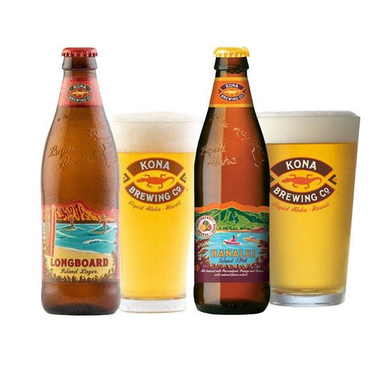 ハワイクラフトビール コナビール 2種飲み比べ(ロングボードアイランド&ハナレイアイランドIPA 各2本)瓶355ml