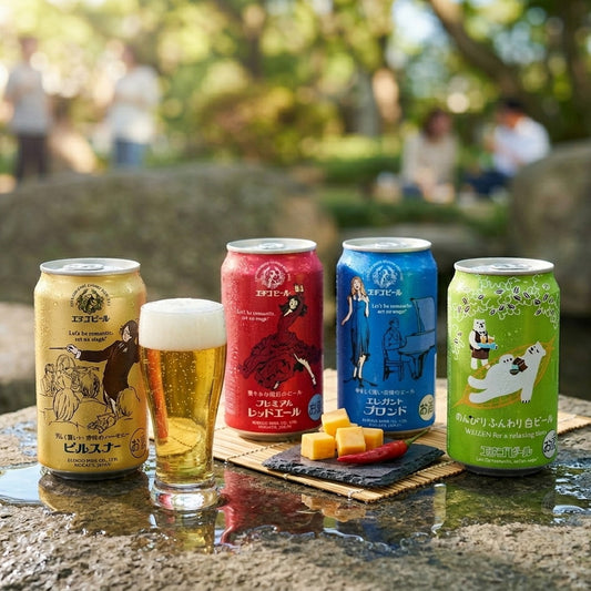 新潟クラフトビール エチゴビール 4種飲み比べ(ピルスナー&プレミアム&エレガント&のんびり 各1本)缶350ml